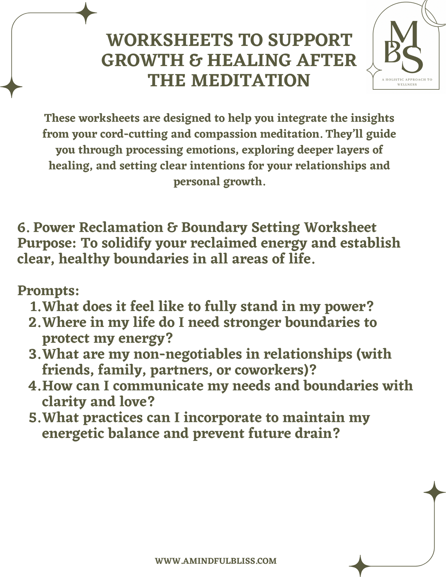Healing Relationships W/ Cord Cutting & Compassion Meditation Kit (meditation + 6 pages of deeper support prompts)