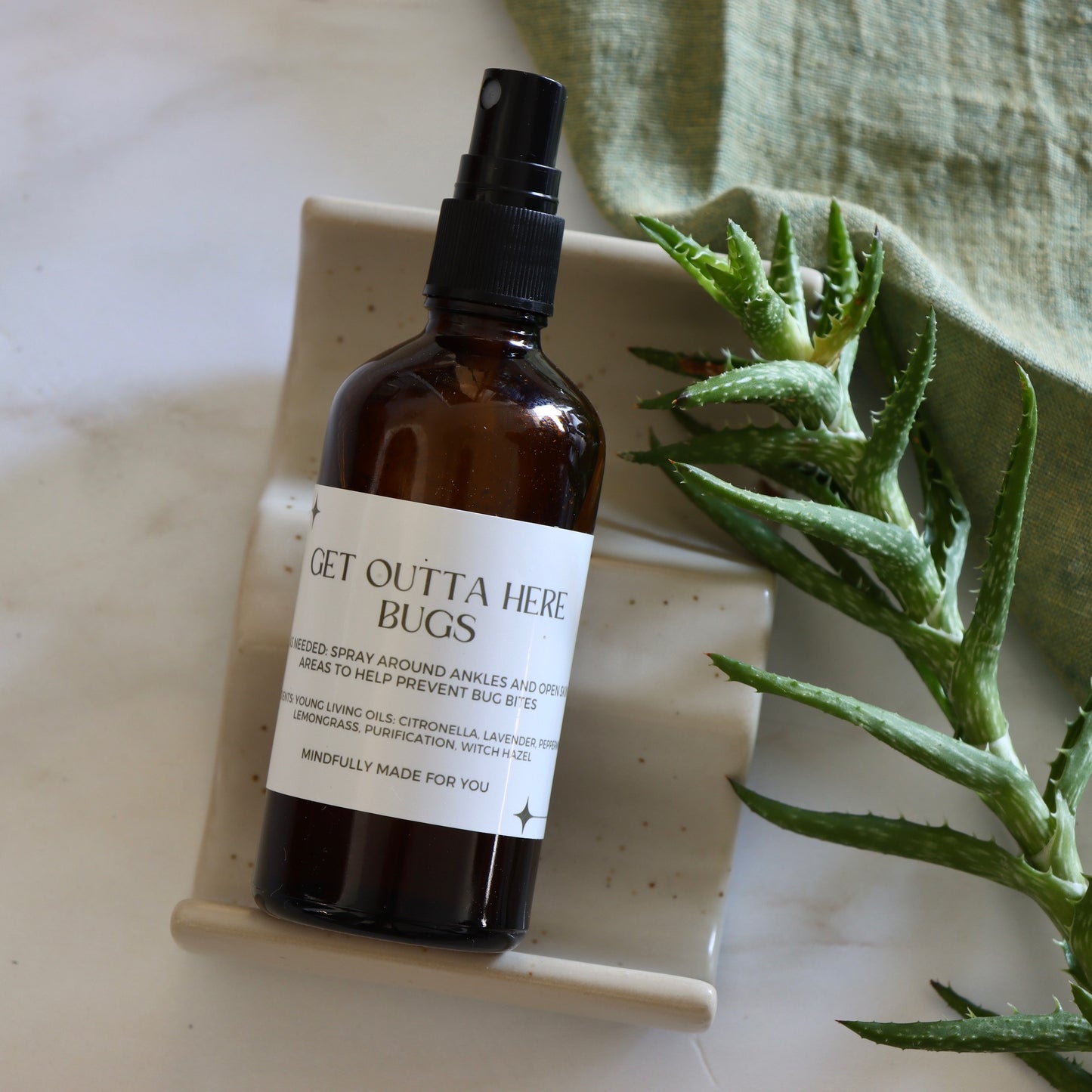 Get Outta Here Bugs- 4oz glass bottle